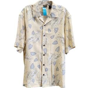 A[X]IST silk Hawaiian button down shirt L